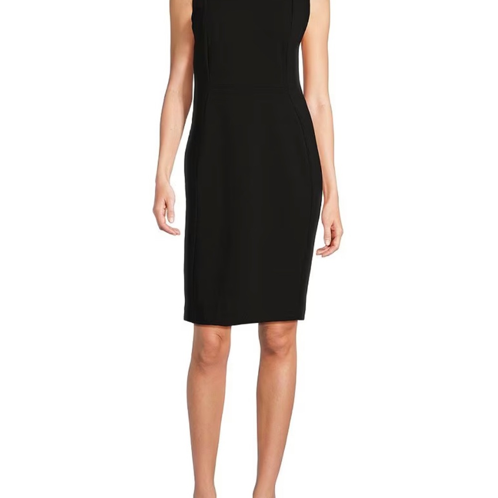 Calvin Klein Black Sleeveless Sheath Dress